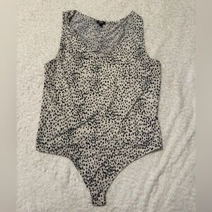 Express Black and White Patterned Bodysuit